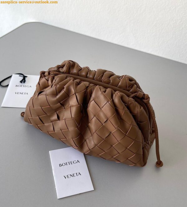 Replica Bottega Veneta Mini Pouch with Strap in Caramel Intrecciato Lambskin 8