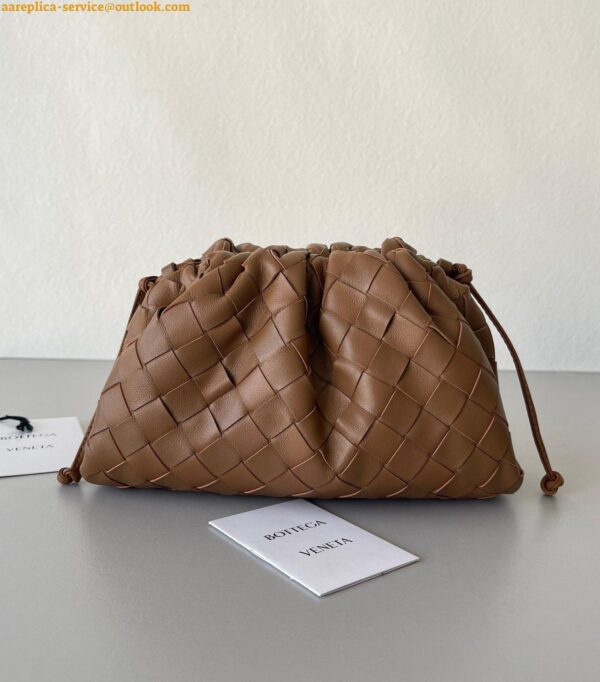 Replica Bottega Veneta Mini Pouch with Strap in Caramel Intrecciato Lambskin 9