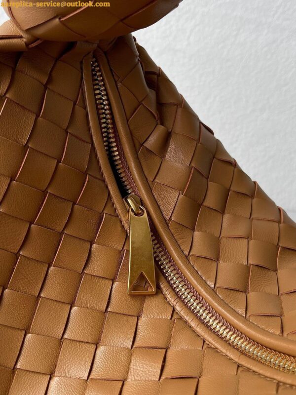 Replica Bottega Veneta BV Jodie Teen Bag In Caramel Intrecciato Lambskin 9