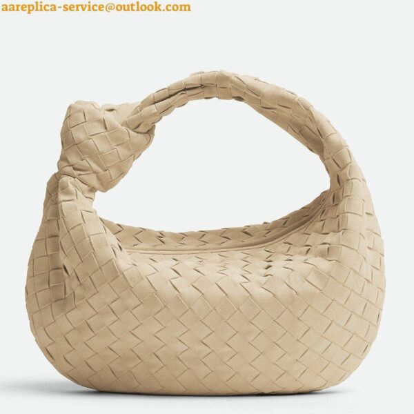 Replica Bottega Veneta BV Jodie Teen Bag In Porridge Suede Calfskin 3