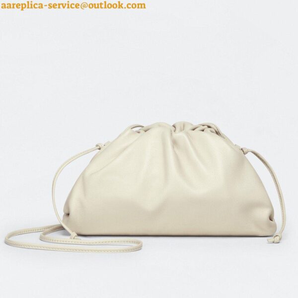 Replica Bottega Veneta Mini Pouch with Strap in Ivory Calfskin