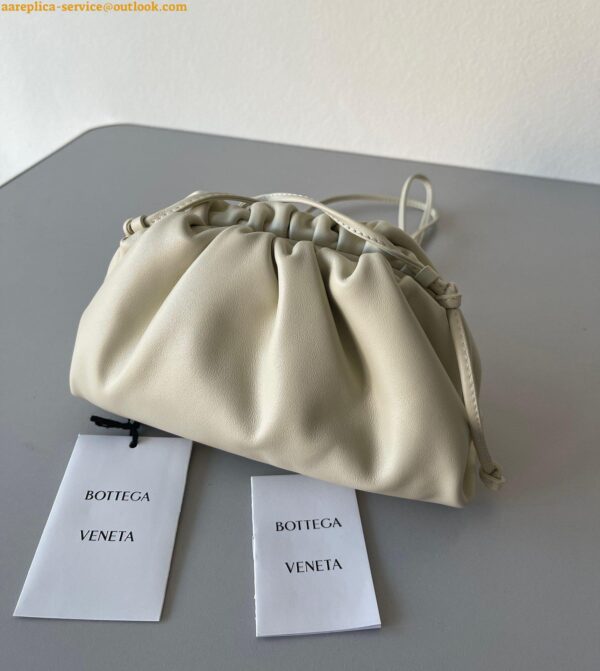 Replica Bottega Veneta Mini Pouch with Strap in Ivory Calfskin 3