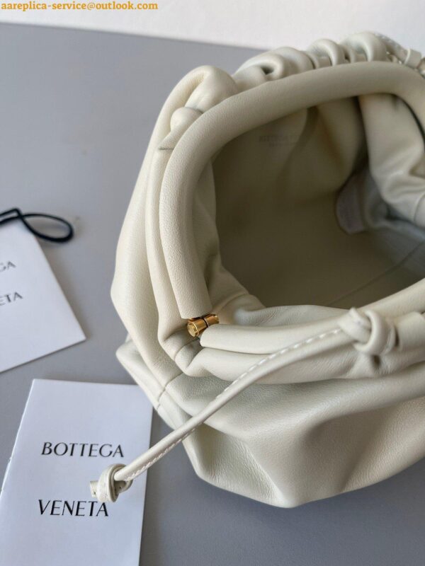 Replica Bottega Veneta Mini Pouch with Strap in Ivory Calfskin 5