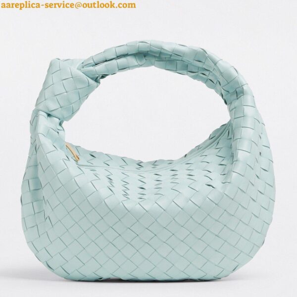 Replica Bottega Veneta BV Jodie Teen Bag In Teal Washed Intrecciato Lambskin 4