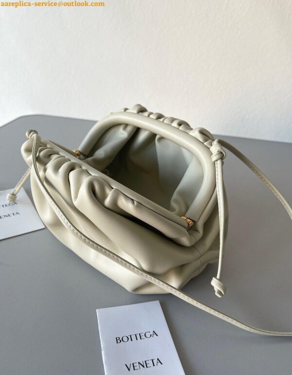 Replica Bottega Veneta Mini Pouch with Strap in Ivory Calfskin 9