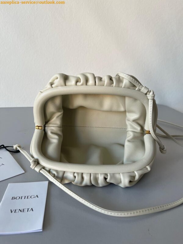 Replica Bottega Veneta Mini Pouch with Strap in Ivory Calfskin 13