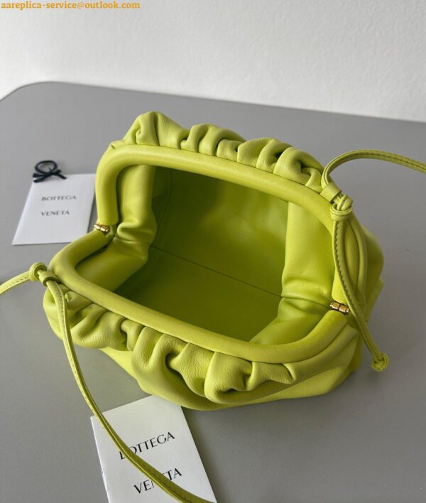 Replica Bottega Veneta Mini Pouch with Strap in Kiwi Calfskin 10