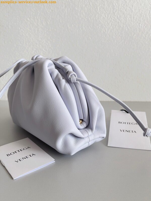 Replica Bottega Veneta Mini Pouch with Strap in Mirth Washed Calfskin 4