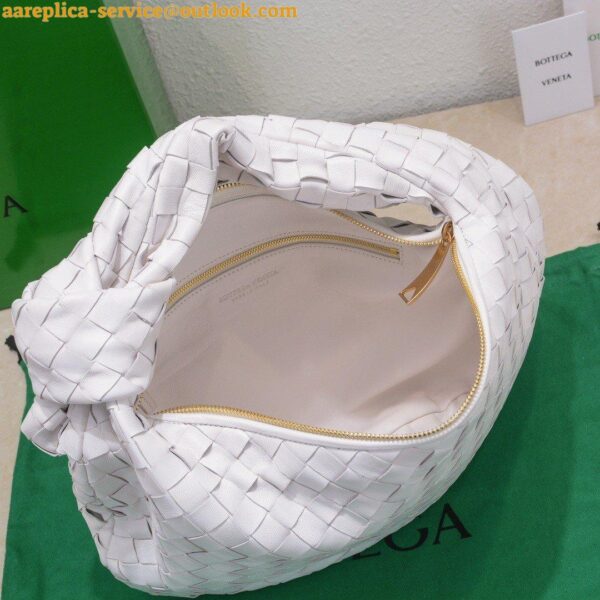 Replica Bottega Veneta BV Jodie Teen Bag In White Intrecciato Lambskin 7