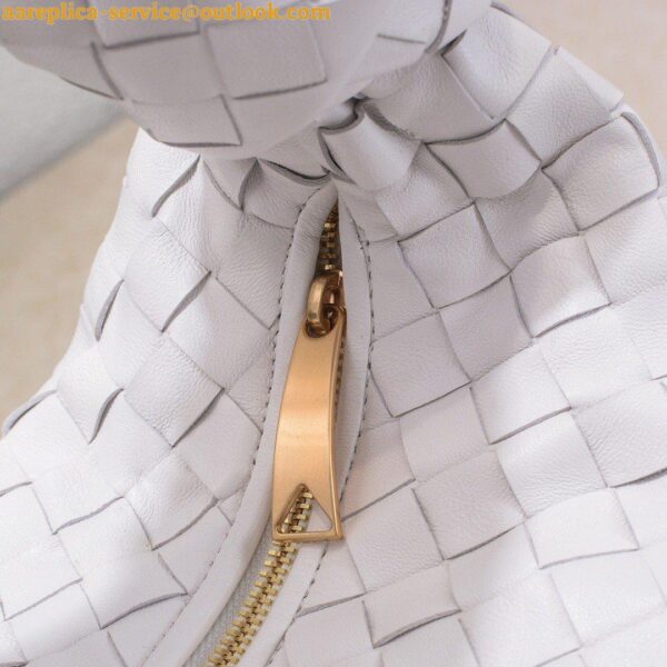 Replica Bottega Veneta BV Jodie Teen Bag In White Intrecciato Lambskin 8