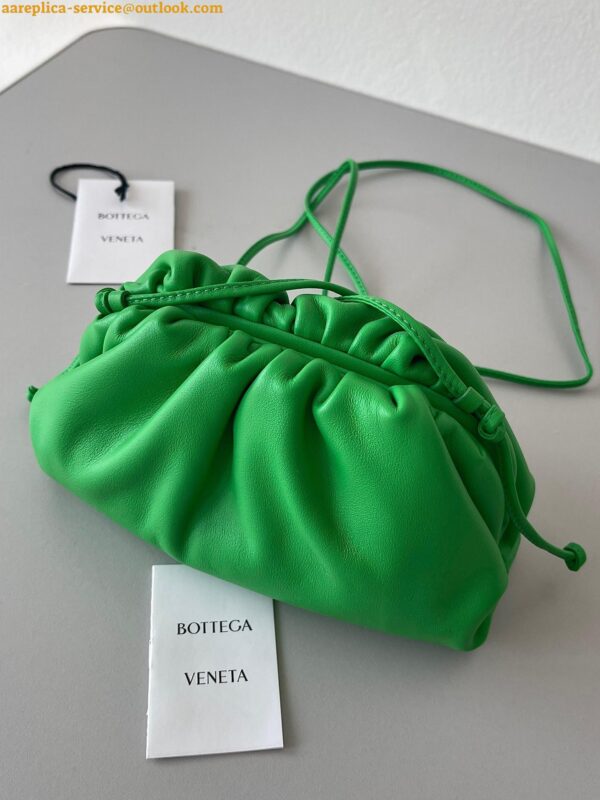 Replica Bottega Veneta Mini Pouch with Strap in Parakeet Calfskin 11