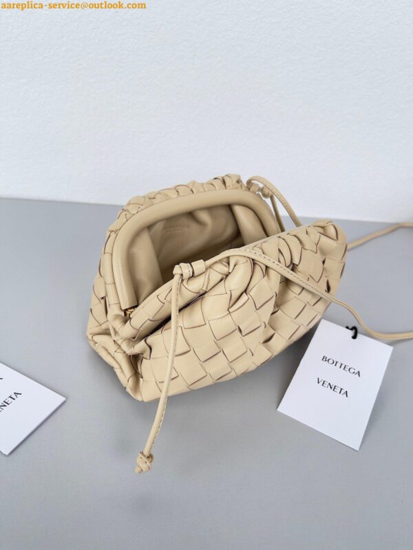 Replica Bottega Veneta Mini Pouch with Strap in Porridge Intrecciato Lambskin 7