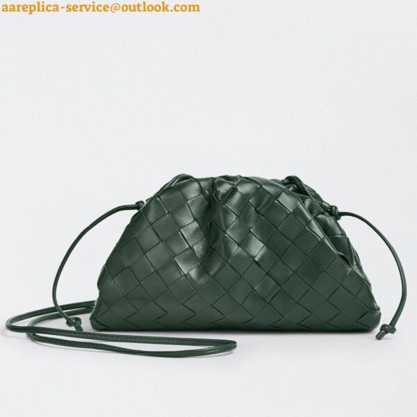 Replica Bottega Veneta Mini Pouch with Strap in Raintree Intrecciato Lambskin 3