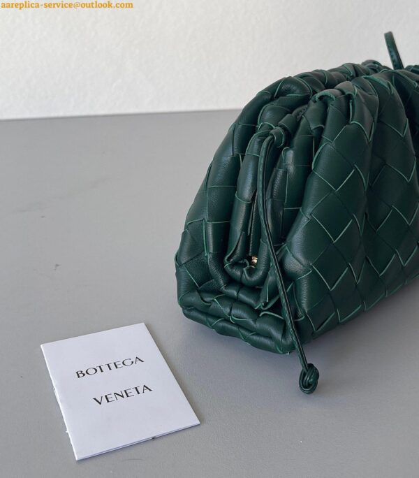 Replica Bottega Veneta Mini Pouch with Strap in Raintree Intrecciato Lambskin 4