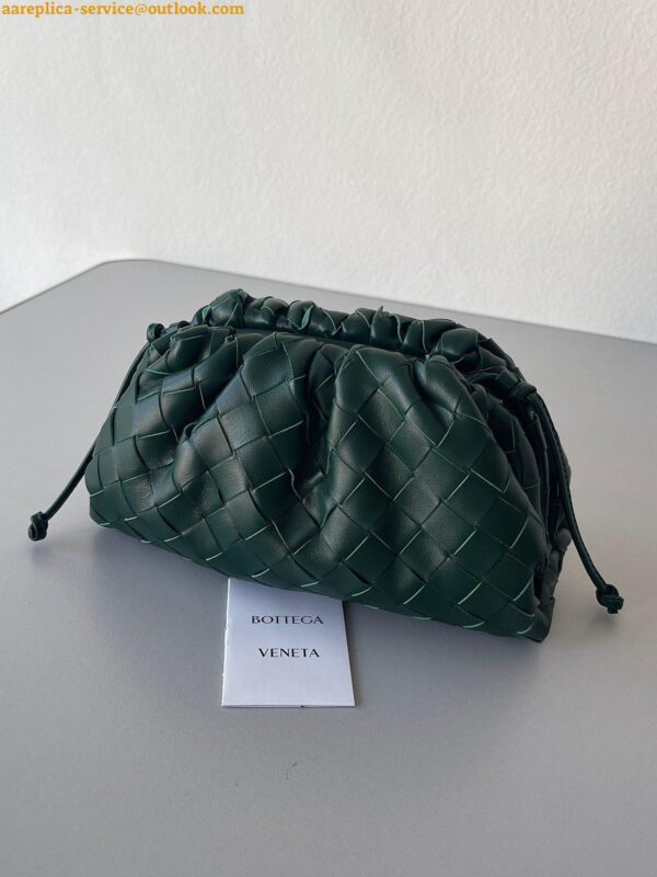 Replica Bottega Veneta Mini Pouch with Strap in Raintree Intrecciato Lambskin 10