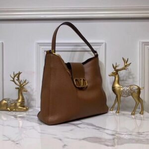 Replica Valentino 50027 Vsling Grainy Calfskin Hobo Bag Brown