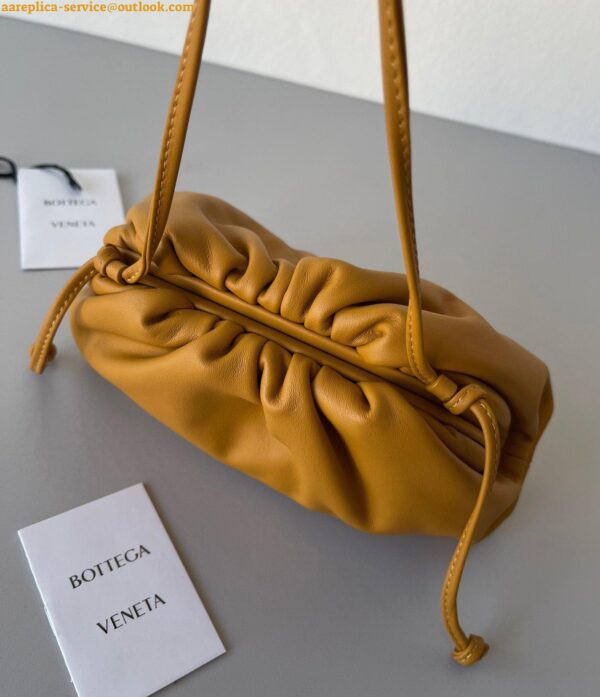 Replica Bottega Veneta Mini Pouch with Strap in Teak Calfskin 12