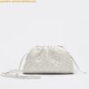 Replica Bottega Veneta Mini Pouch with Strap in Wisteria Intrecciato Lambskin 2