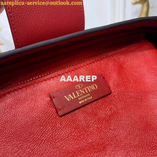 Replica Valentino 50027 Vsling Grainy Calfskin Hobo Bag Red 9