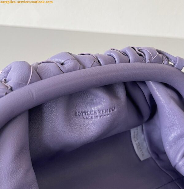 Replica Bottega Veneta Mini Pouch with Strap in Wisteria Intrecciato Lambskin 9