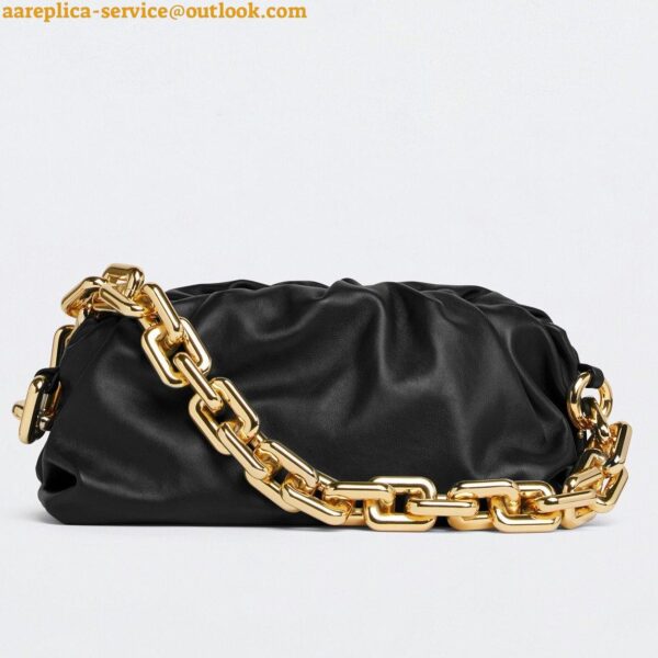 Replica Bottega Veneta The Chain Pouch Bag In Black Calfskin 5