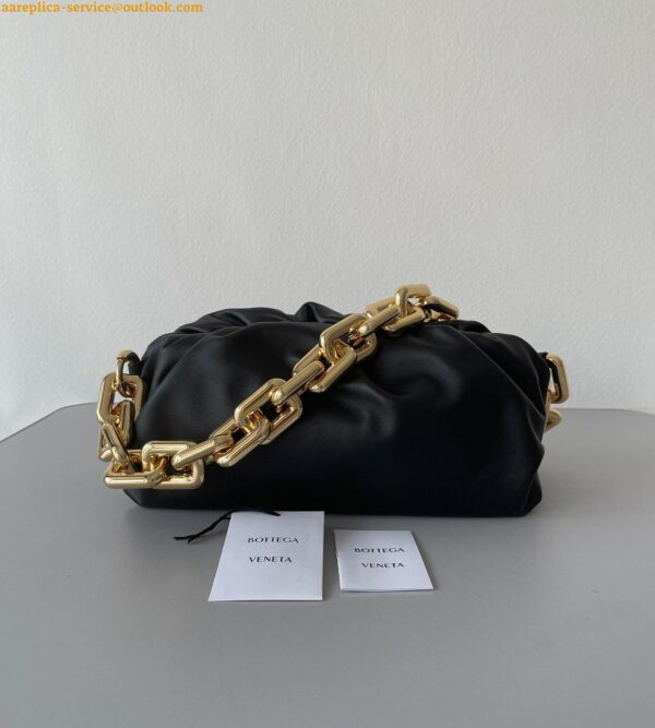 Replica Bottega Veneta The Chain Pouch Bag In Black Calfskin 6