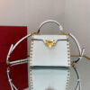 Replica Valentino 7300 Rockstud Alcove Grainy Calfskin BOX Bag XW2B0J73 Beige 2