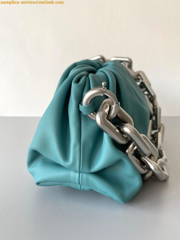 Replica Bottega Veneta The Chain Pouch Bag In Lake Green Calfskin 19