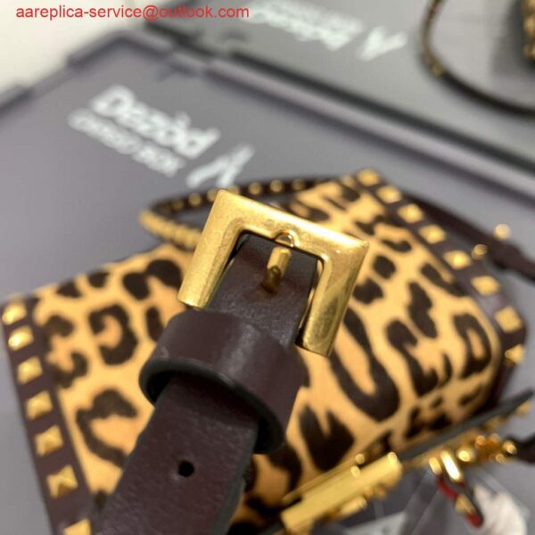 Replica Valentino 7300 Rockstud Alcove Grainy Calfskin BOX Bag XW2B0J73 Leopard print 8