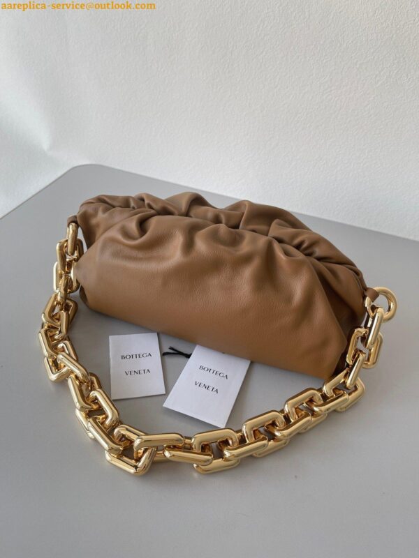 Replica Bottega Veneta The Chain Pouch Bag In Teak Calfskin 2