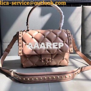 Replica Valentino Candystud Top Handle Bag Beige