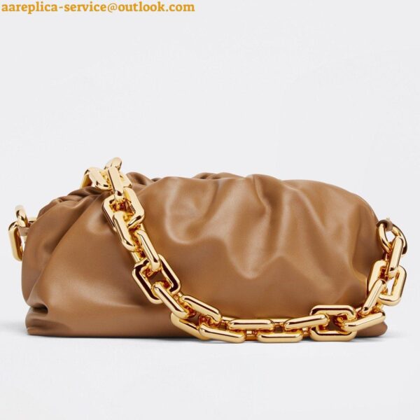 Replica Bottega Veneta The Chain Pouch Bag In Teak Calfskin 4