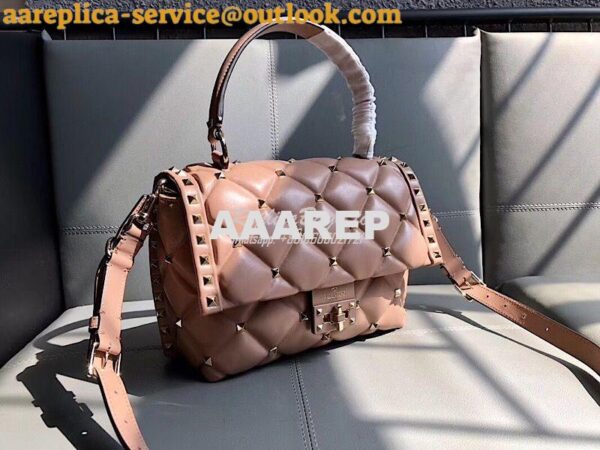 Replica Valentino Candystud Top Handle Bag Beige 4