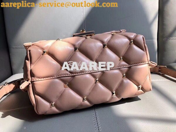 Replica Valentino Candystud Top Handle Bag Beige 7