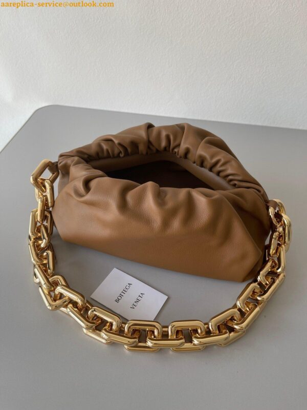 Replica Bottega Veneta The Chain Pouch Bag In Teak Calfskin 7