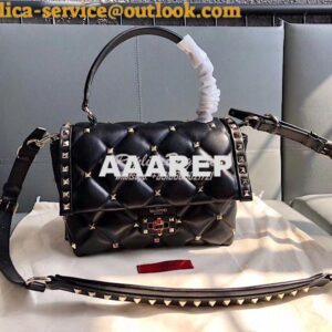 Replica Valentino Candystud Top Handle Bag Black