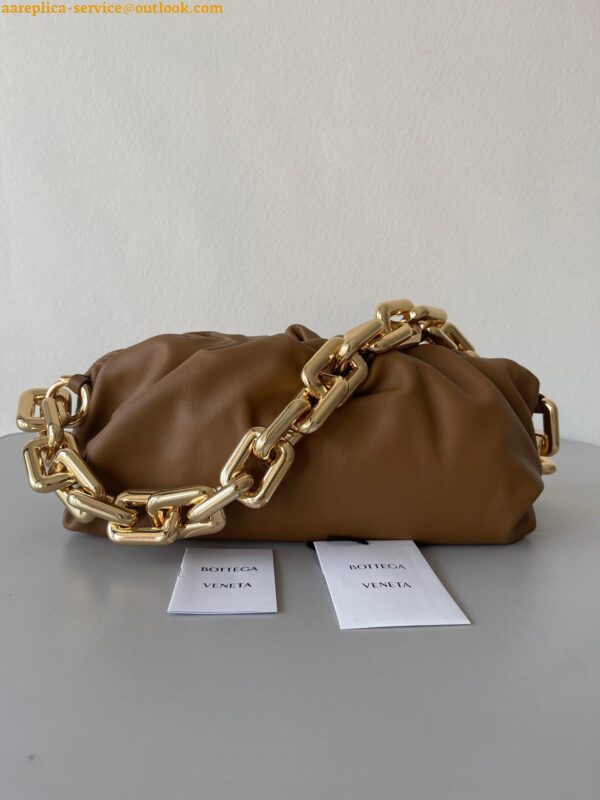 Replica Bottega Veneta The Chain Pouch Bag In Teak Calfskin 12