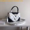 Replica Valentino Candystud Top Handle Bag Black Wine Beige 2