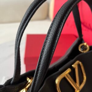 Replica Valentino Alltime Medium Bag in Black Grained Calfskin 2