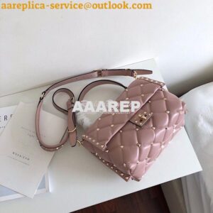 Replica Valentino Candystud Top Handle Bag Dusty Pink 2