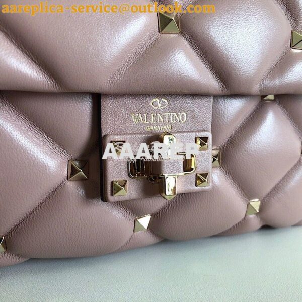 Replica Valentino Candystud Top Handle Bag Dusty Pink 6