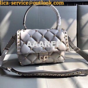 Replica Valentino Candystud Top Handle Bag Grey