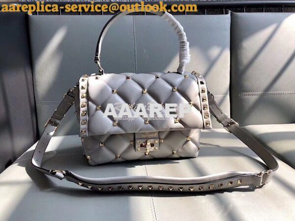 Replica Valentino Candystud Top Handle Bag Grey 3