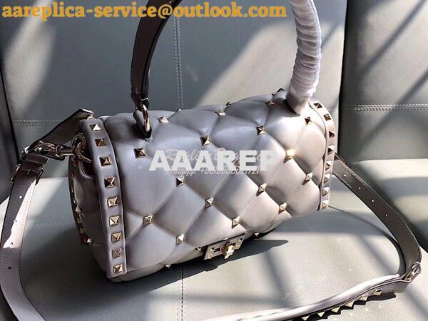 Replica Valentino Candystud Top Handle Bag Grey 5