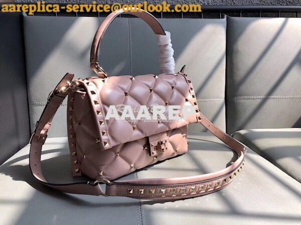 Replica Valentino Candystud Top Handle Bag Pink 4