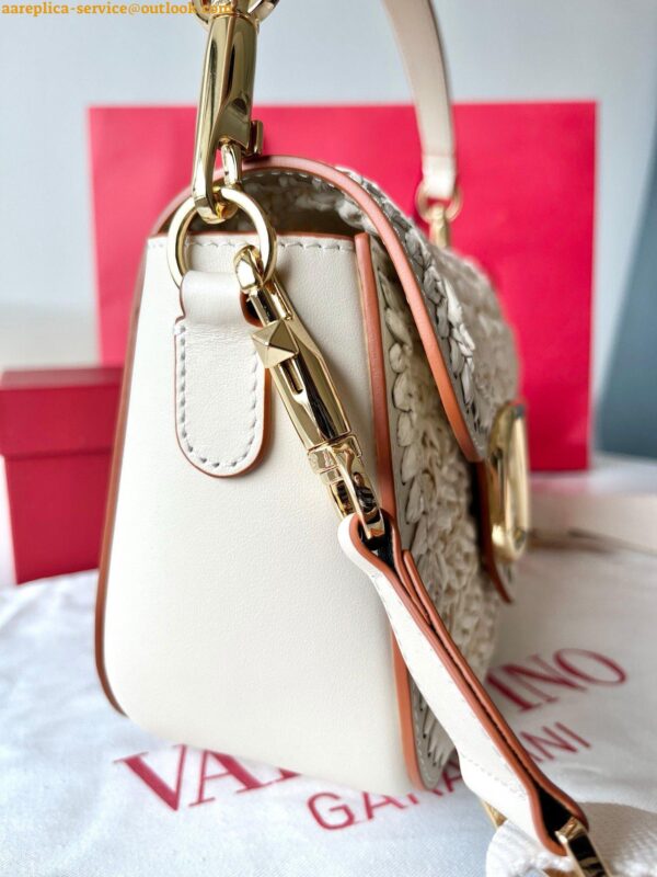 Replica Valentino Alltime Shoulder Bag in White Raffia 9