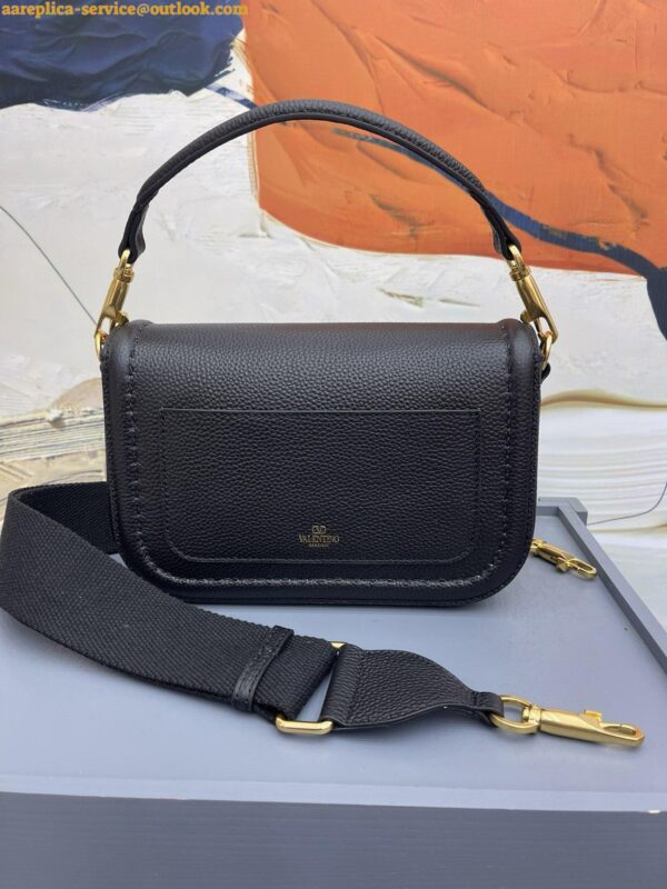 Replica Valentino Alltime Small Bag in Black Grained Calfskin 6