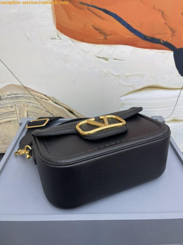 Replica Valentino Alltime Small Bag in Black Grained Calfskin 7