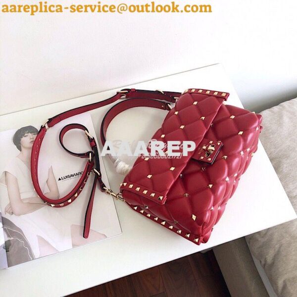 Replica Valentino Candystud Top Handle Bag Red 4