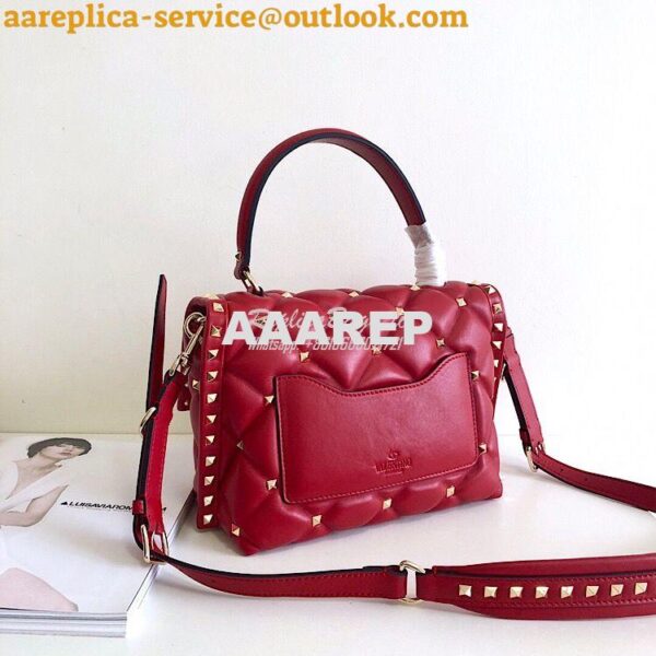 Replica Valentino Candystud Top Handle Bag Red 7